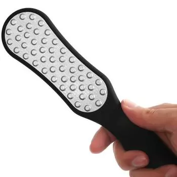 1 шт., пилка для пяток, шлифовальная машина для ног, педикюр, рашпиль для удаления омертвевшей кожи, скраб для ног из нержавеющей стали, инструмент для ухода за кожей ног чёрный