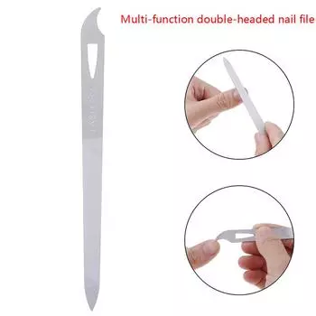 1 шт. пилочка для ногтей из нержавеющей стали, двухсторонние толстые инструменты для педикюра и маникюра