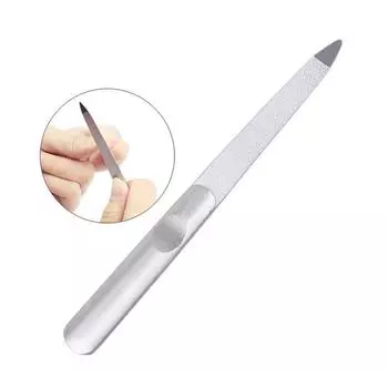 1 шт. пилочки из нержавеющей стали пилочка для ногтей полировщик металл шлифовка шлифовка маникюр педикюр скраб инструменты для дизайна ногтей маникюр педикюр инструменты 1PC