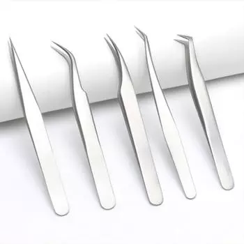 1 шт., пинцет для наращивания ресниц, профессиональный пинцет, прямой кончик, зажим из нержавеющей стали, инструмент для прививки ресниц