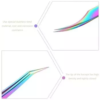 1 шт. пинцет для ресниц, сверхтвердый пинцет из нержавеющей стали, высокоточные антистатические пинцеты для наращивания ресниц