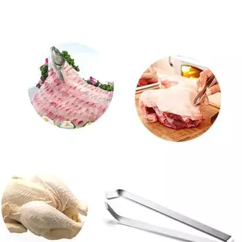 1 шт. пинцет из нержавеющей стали для рыбьих костей, зажимы для столовой, щипцы для удаления рыбьих костей, зажимы для извлечения, кухонные инструменты 1PCS