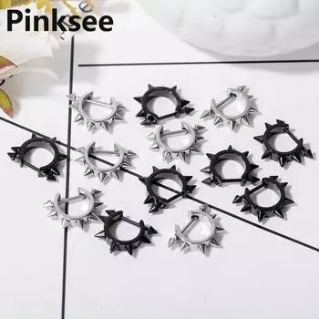 1 шт., пирсинг ушей, украшения для тела, серьги в стиле панк, ушной хрящ, козелок, штанга, серьги чёрный