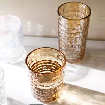 1 шт. Питьевая стеклянная кружка для кофе, пива, шампанского, смузи, текилы, эстетика, эспрессо, хрустальные чашки для чая, для девочек, вина, дома, посуда для напитков 340ml