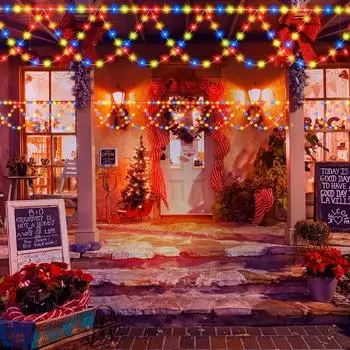 1 шт., питание от USB, 138 светодиодных полукруглых гирлянд, 8 режимов, смена цветов, 4 м/13,12 фута, для декора карнизов крыш, сада, патио, балкона