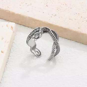 1 шт. питон темные панк кольца для женщин пары винтажные классические универсальные украшения для вечеринок аксессуары 2.5cm серебряный