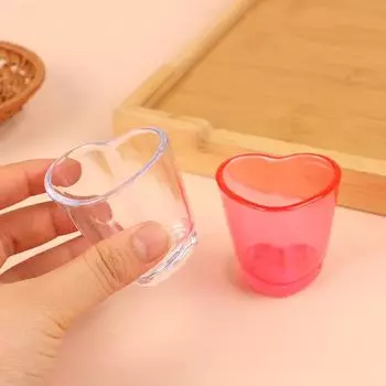 1 шт. пивная кружка в форме сердца, винный бокал, пластиковый стакан для виски, мини-кружка для вечеринки, барная посуда, кухня, столовая, бар, украшение для дома и сада красный