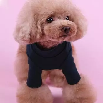 1 шт., пижамы для щенков, хлопковые рубашки для собак, жилет для собак, нижняя одежда, товары для маленьких собак, товары для домашних животных, весенний пудель 2XL чёрный