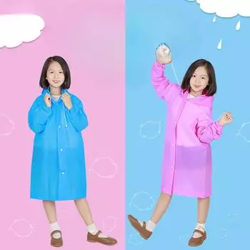 1 шт. плащ с рисунком утки и лягушки для детей, непромокаемый детский дождевик, плащи для мальчиков и девочек, фартук, высота 100 ~ 145 см