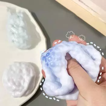 1 шт., пластичная ледяная кожа, суперлегкая, сжимаемая, снимающая стресс игрушка, мягкая, ультратонкая, на ощупь, липкая, сделанная вручную, мягкая настольная игрушка синий