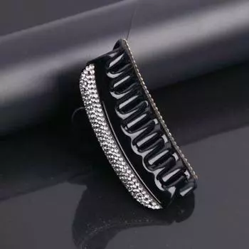 1 шт. Пластик Красивый Черный Блеск Захват для Волос Модный Головной Убор Водяной Бриллиант Большой