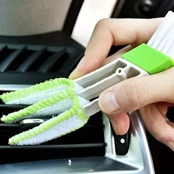 1 шт. Пластиковая автомобильная щетка для чистки, очиститель для вентиляционных жалюзи кондиционера автомобиля светло-зеленый