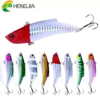 1 шт., пластиковая большая игра HENGJIA VIB со свинцом внутри, набор рыболовных приманок, воблер, рыболовные снасти, 27 г белый
