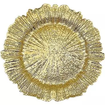 1 шт., пластиковая декоративная тарелка для сервировки рифа, золотая, серебряная, для сервировки ужина, свадьбы, Рождества, декора, сервировки стола