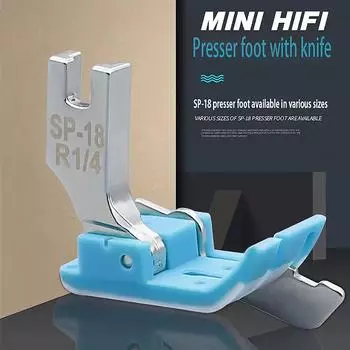 1 шт. Пластиковая лапка Sp-18 для прижима края, встроенная прижимная лапка для плоской машины, пластиковая прижимная лапка для прижима края говяжьих сухожилий, швейные принадлежности 0.3 left sidewall