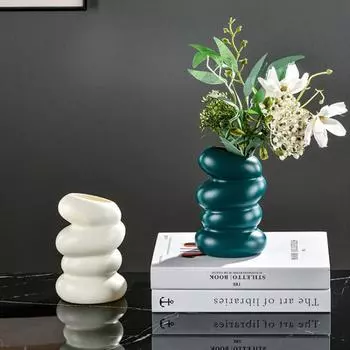 1 шт., пластиковая спираль, белая ваза, гидропонный горшок, ваза, украшение для домашнего стола, декоративные вазы для украшения цветов as the picture