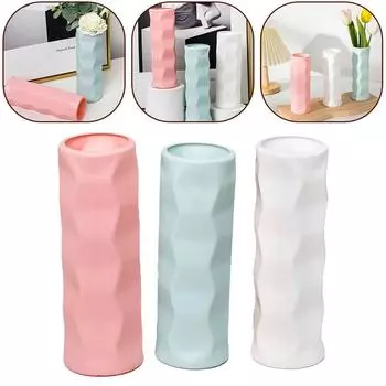 1 шт. Пластиковая ваза, модная, простая, устойчивая к падениям, ваза для украшения дома, ваза для цветов, пластиковые аксессуары для домашнего декора