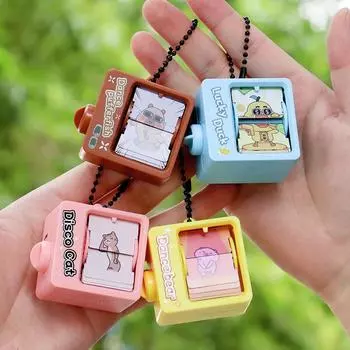 1 шт. Пластиковые креативные рельефные игрушки забавная сумка подвеска мультфильм детский подарок брелок игры кольцо