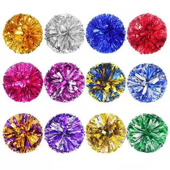 1 шт., пластиковые помпоны с двойным отверстием и ручкой, металлические стримеры для клуба, спортивные помпоны A3