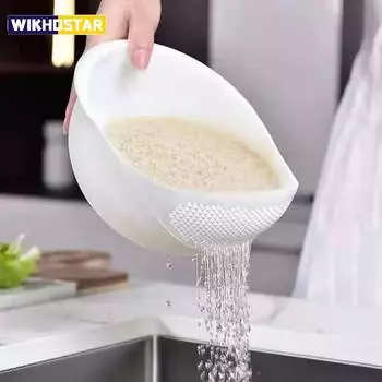 1 шт., пластиковый дуршлаг для риса, кухонная сливная корзина, миска для риса, сито для мытья фруктов и овощей, корзина для слива раковины, кухонные инструменты розовый