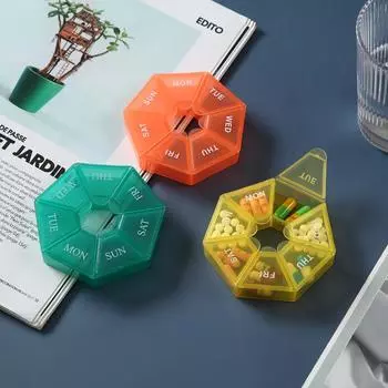 1 шт. пластиковый контейнер для таблеток на 7 дней, коробка для конфет, портативное хранилище, держатель для планшетов, дорожный органайзер, дозатор таблеток, контейнер, таблетница лаванды фиолетового