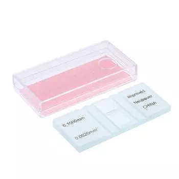 1 шт. пластина для подсчета клеток крови, стеклянное предметное стекло для микроскопа с сеткой, счетными камерами