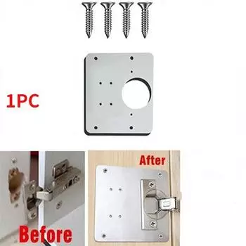 1 шт. пластина для ремонта петель для корпусной мебели, ящика, окна, стола, инструменты для дверных петель шкафа белый