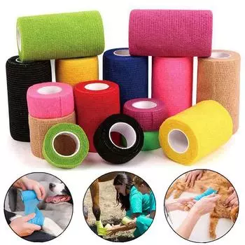 1 шт. Пластыри для домашних животных, противообрастающие устройства, самоклеящиеся для кошек и собак, эластичные бинты для защиты ног от шерсти, тканевые ремни без шерсти 2.5cm X 4.5m