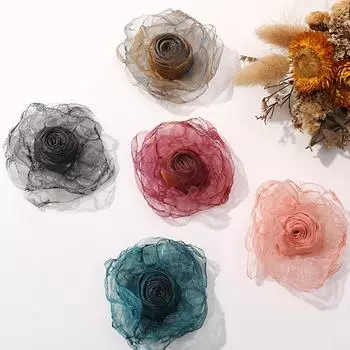 1 шт. Платье шифоновое свадебное украшение из органзы с обожженным краем из марли для волос