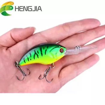 1 шт., плавающая приманка HENGJIA, пластиковая приманка для плавания, щука, окунь, форель, рыболовные снасти, крючок A