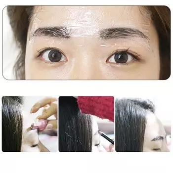 1 шт. пленка для татуировки, прозрачная крышка, пластиковый консервант, одноразовая прозрачная пленка для бровей и губ для перманентного макияжа бровей белый