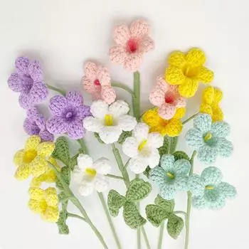 1 шт. плетеный букет своими руками новогодний подарок ручная вязка украшение для дома искусственный цветок ко Дню святого Валентина цветок оксалиса ручной работы