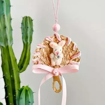 1 шт. плетеный веерный кулон ручной автомобиль кролик подвеска балетная девочка бамбуковый плетеный кулон сумка танцевальная обувь аксессуары