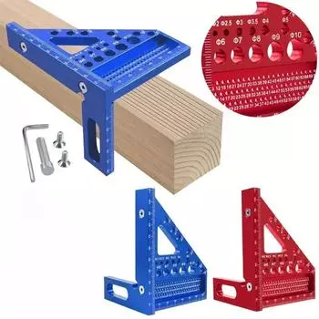 1 шт. плотницкая линейка для разметки квадратных отверстий 22,5-90 градусов измерительная линейка с угловым штифтом строительный прецизионный деревообрабатывающий инструмент