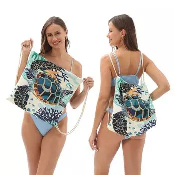 1 шт. Пляжное полотенце Turtle для отдыха на пляже, противообрастающее, против песка, быстросохнущее, многофункциональное пляжное полотенце для путешествий и плавания 70*140cm синий