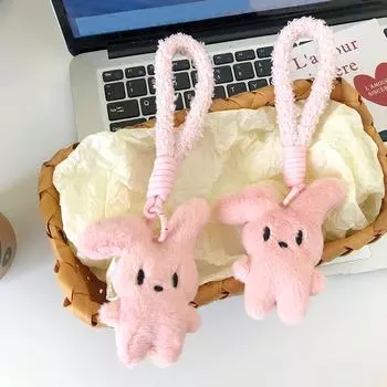1 шт. плюшевая меховая кукла, подвесной милый кролик, мультяшная пряжка для ключей, мобильные аксессуары, украшение