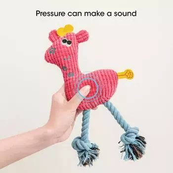 1 шт. Плюшевые игрушки для собак с дизайном «Пискливый олень», интерактивная обучающая игрушка для собак со звуком, игрушки-пищалки для щенков, идеальный подарок для домашних животных розы красного