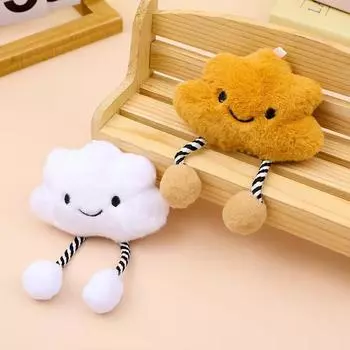 1 шт. плюшевые игрушки милый брелок кулон мода улыбающееся облако креативный рюкзак подвески брелок ткань