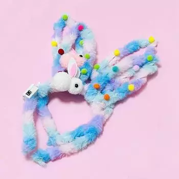 1 шт. плюшевый светящийся шар кролик повязка на голову праздничный плюшевый светящийся головной убор