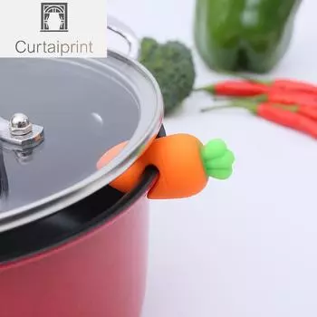 1 шт., подъемник для крышки с защитой от проливания, кухонные инструменты, подставка для суповой кастрюли, силиконовый термостойкий держатель, держите крышку открытой, кухонные инструменты carrot