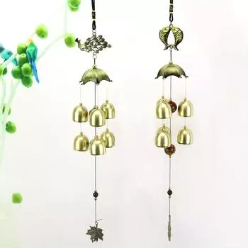 1 шт. Подарки для женщин Дверные колокольчики ручной работы Латунные сочувственные колокольчики Отделка колокольчиков глубокий тон для украшения патио Декор сада. Pisces