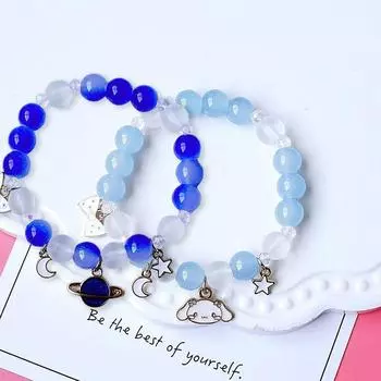 1 шт. Подарки Новые Ювелирные Изделия Милый Браслет Мультфильм Кристалл Бисер Стекло Девочки Аксессуары