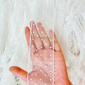 1 шт. подарочная упаковка кружевная ткань в горошек лента одежда аксессуары цилиндр бант DIY праздничное украшение кружевное украшение