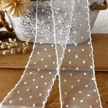 1 шт. подарочная упаковка кружевная ткань в горошек лента одежда аксессуары цилиндр бант DIY праздничное украшение кружевное украшение