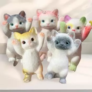 1 шт. подарочные милые плюшевые игрушки для снятия стресса, расслабляющие украшения для кошек TPR