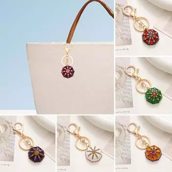 1 шт. Подарочный брелок в виде шляпы, винтажный квадратный цветочный колпак из Синьцзяна, ювелирный кулон из сплава, сувенир