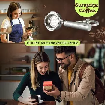 1 шт., подарочный кофейный портафильтр, подвеска, брелок из сплава, кофейные модные автомобильные аксессуары белый