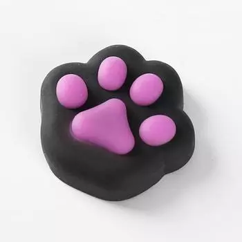 1 шт., подарок для девочки, кавайная мини-мягкая кошачья лапка, сжимаемая игрушка, милая кошачья лапка, животное, данго, беспокойный детский сенсорный реквизит Black