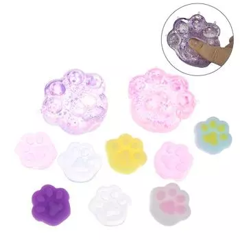 1 шт., подарок для девочки, кавайная мини-мягкая кошачья лапка, сжимаемая игрушка, милая кошачья лапка, животное, данго, беспокойный детский сенсорный реквизит 7CM Random 1pc