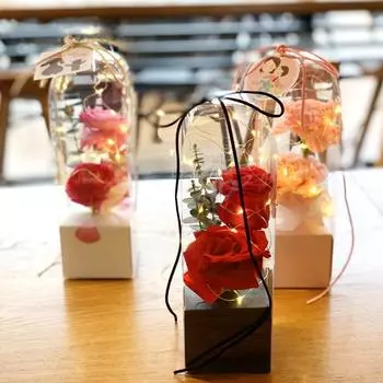 1 шт. Подарок на день рождения Креативный домашний декор Красивая картонная прозрачная коробка для хранения Пластиковая упаковка для цветов